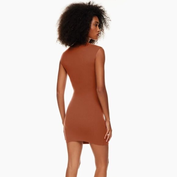 Aritzia Wilfred Free Cut-Out Knit Mini Dress- Knit cut-out mini dress - Picture 13 of 14